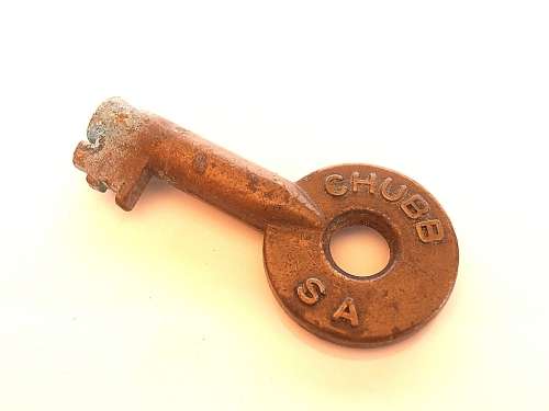 Vintage SAR/SAS Chubb lock with key, working, shipping will only be charged once!