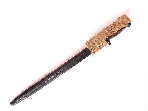 Bayonet with scabbard, total length is 57.5 cm