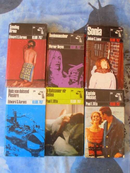 24 Klub 707 novels, hard cover, 1970's, Ian Fleming etc