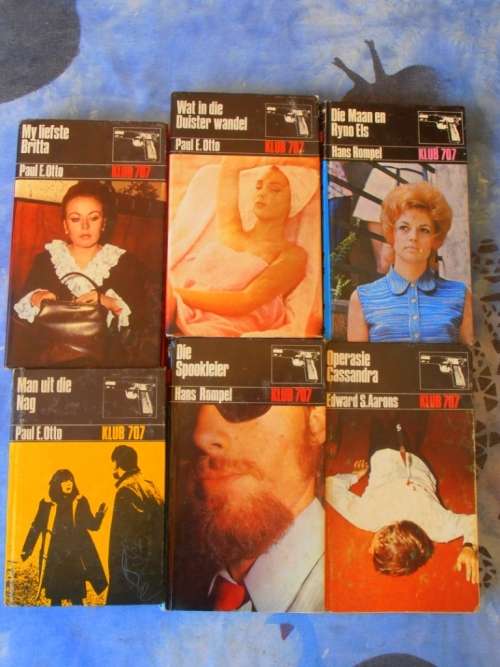 24 Klub 707 novels, hard cover, 1970's, Ian Fleming etc