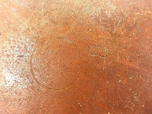 Antique copper kettle, heavy and solid, marked