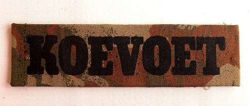 Large SAP Koevoet logo, cloth. Shipping will only be charged once!