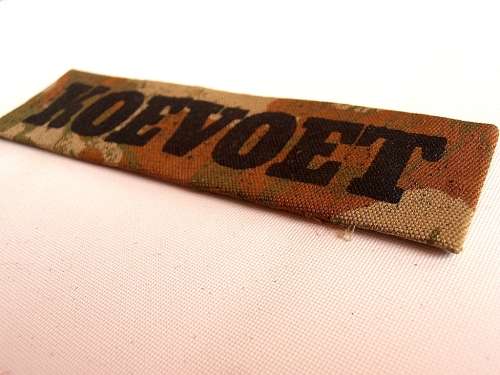 Large SAP Koevoet logo, cloth. Shipping will only be charged once!