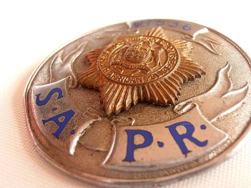 Old SAPR metal badge, no 01836, pins in tact (2 bent). Shipping will only be charged once!