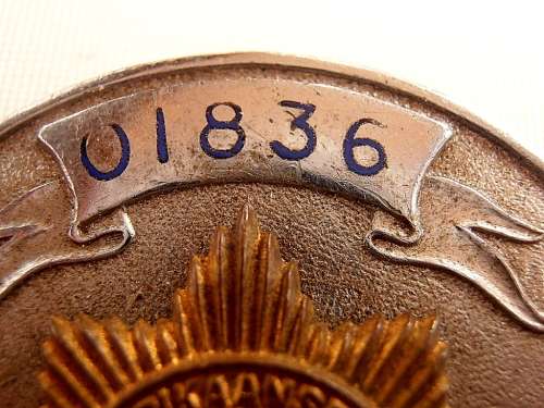Old SAPR metal badge, no 01836, pins in tact (2 bent). Shipping will only be charged once!