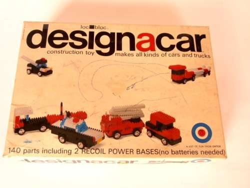 Vintage Kawada Designacar loc bloc set w. box + instructions, Shipping will only be charged once!