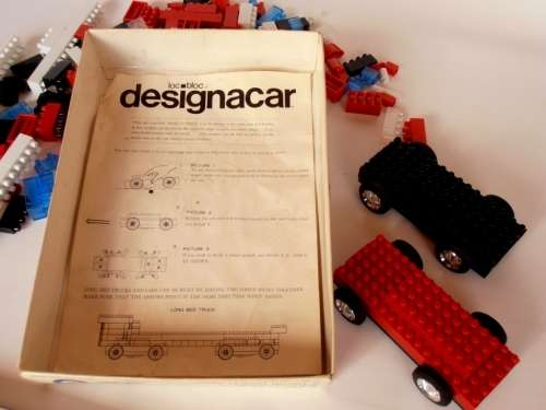 Vintage Kawada Designacar loc bloc set w. box + instructions, Shipping will only be charged once!