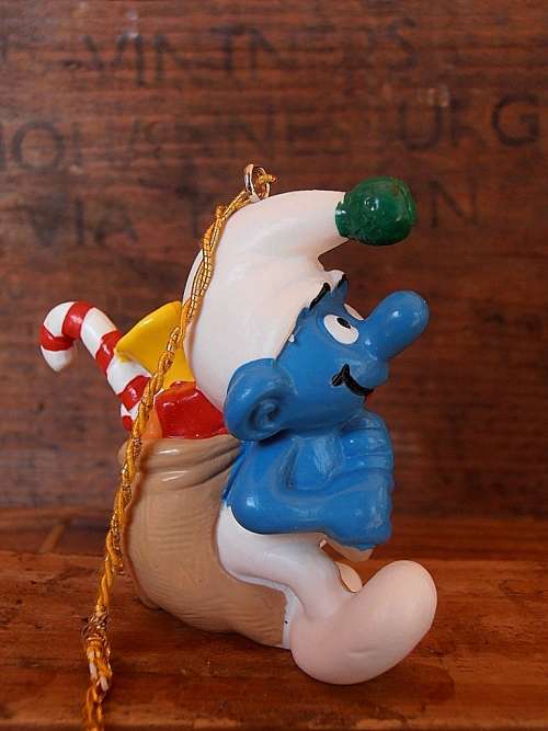 51904 Smurf w. Toy Sack Christmas Smurf, Vintage Smurfs figure, Shipping will only be charged once!