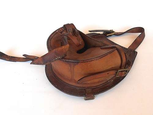 Vintage military B.H.G. 1926 leather carrying case, maker Barrow, Hepburn & Gale Ltd London, marked
