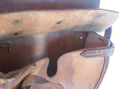 Vintage military B.H.G. 1926 leather carrying case, maker Barrow, Hepburn & Gale Ltd London, marked