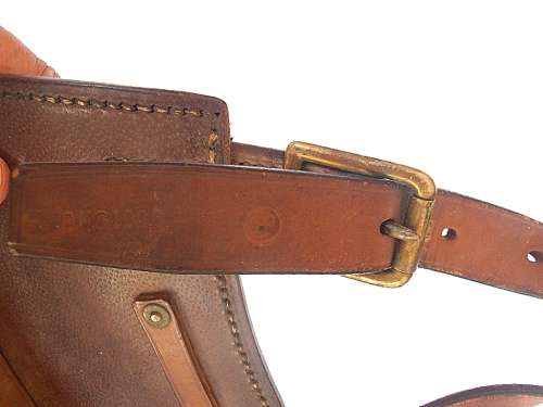 Vintage military B.H.G. 1926 leather carrying case, maker Barrow, Hepburn & Gale Ltd London, marked