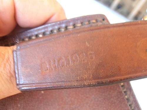 Vintage military B.H.G. 1926 leather carrying case, maker Barrow, Hepburn & Gale Ltd London, marked