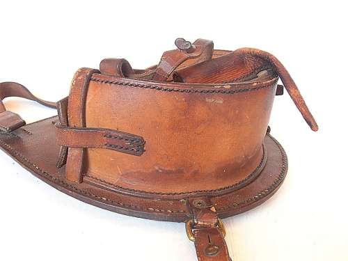 Vintage military B.H.G. 1926 leather carrying case, maker Barrow, Hepburn & Gale Ltd London, marked