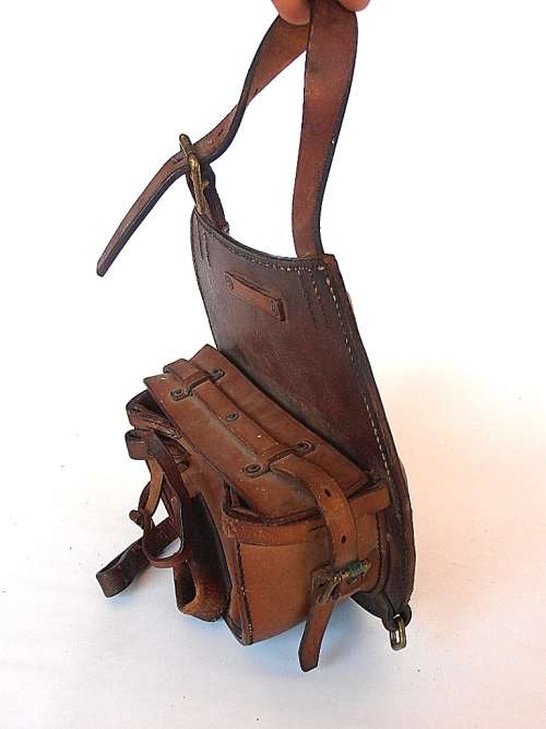 Vintage military B.H.G. 1926 leather carrying case, maker Barrow, Hepburn & Gale Ltd London, marked