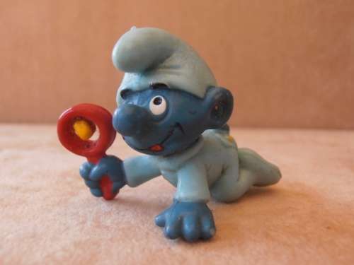 20203 Blue Baby Smurf, vintage Smurfs figure. Shipping will only be charged once!