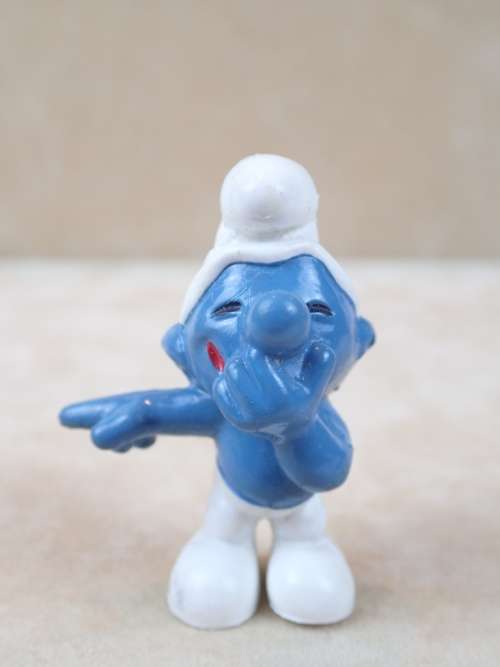 20011 Laughing Smurf, vintage Smurfs figure. Shipping will only be charged once!