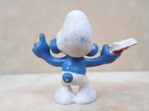 20059 Teacher Smurf, vintage Smurfs figure. Shipping will only be charged once!