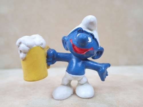 20078 Beer Smurf, vintage Smurfs figure. Shipping will only be charged once!
