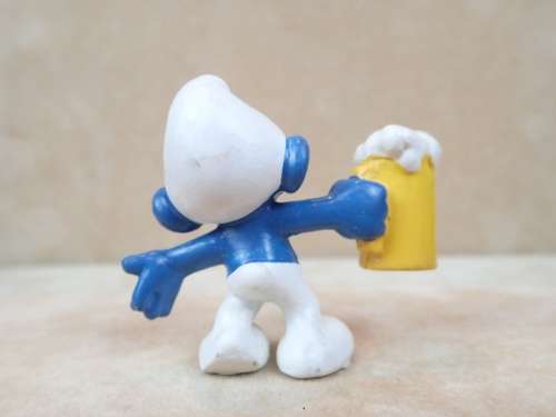 20078 Beer Smurf, vintage Smurfs figure. Shipping will only be charged once!