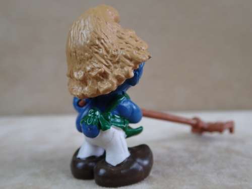 20138 Haymaker Smurf, vintage Smurfs figure. Shipping will only be charged once!