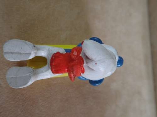 40201 Sled Smurf, vintage Super Smurfs figure. Shipping will only be charged once!