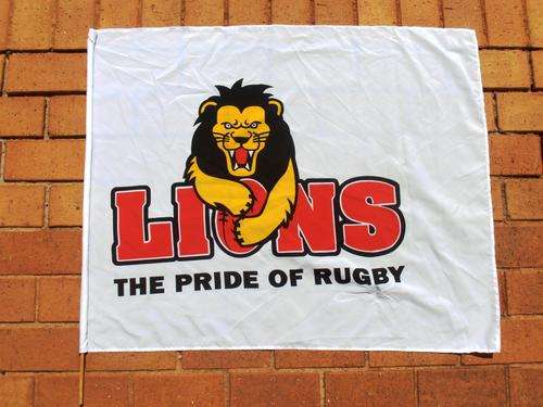 Very large Lions Pride of Rugby flag, 120 cm x 80 cm, WENDYHOUSE-MANIA!