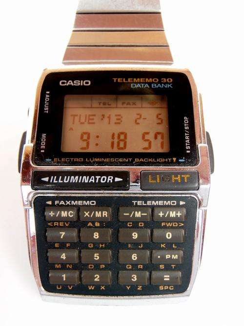 Vintage 80's digital CASIO DBC-300 Telememo Data Bank, WATCH-MANIA!