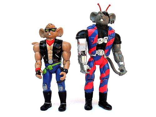 Vintage BIKER MICE FROM MARS figures, THROTTLE, Galoob 1994