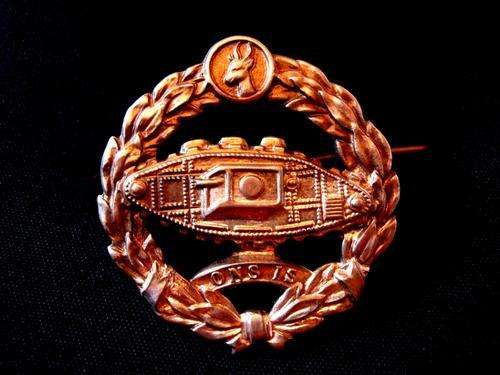 South African Tank Corps beret badge, 1941-1943. Shipping will only be charged once!