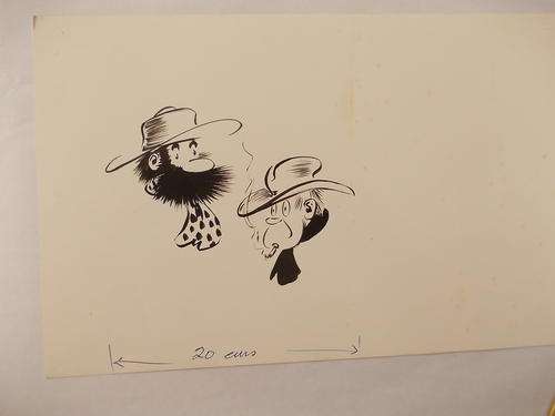 T O HONIBALL original art cartoon  Kaspaas en Neelsie published Landbouweekblad