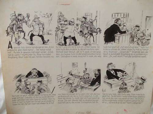 T O HONIBALL CARTOON  original signed drawing, pub. Die Huisgenoot 1.11.1967