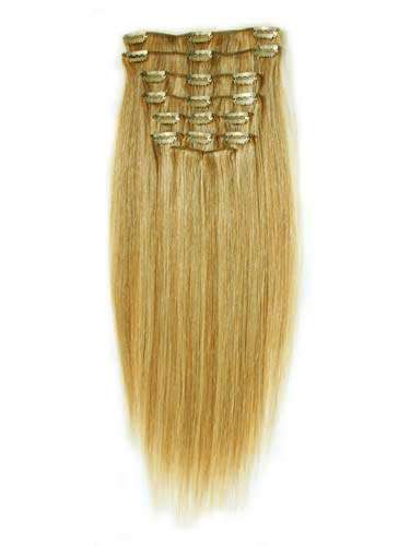 100% Remy Human Hair- Clip in extensions 30cm / straight or wavy