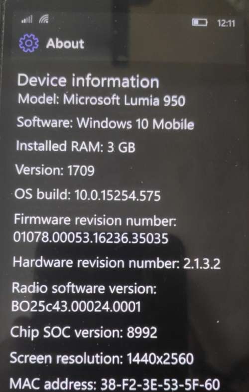 Original AT&T Ver. Nokia Microsoft Lumia 950 RM-1105 4G LTE Snapdragon 808 3+32GB mem +  accessories