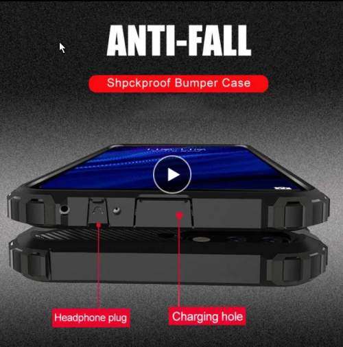 Luxury Armor Shockproof Soft Cover Back Case + Leather Flip Cover Wallet for Xiaomi Pocophone F1