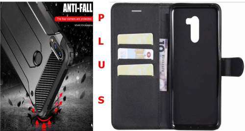 Luxury Armor Shockproof Soft Cover Back Case + Leather Flip Cover Wallet for Xiaomi Pocophone F1