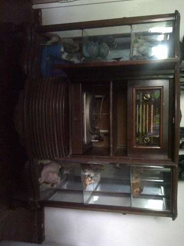 Antique Imbuia Radiogram Showcase Ball and Claw