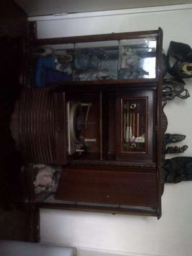 Antique Imbuia Radiogram Showcase Ball and Claw