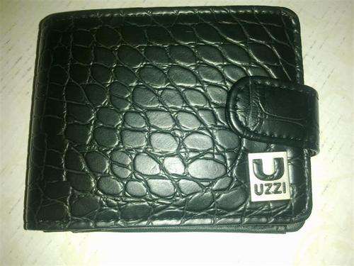 Authentic Mens UZZI Mock Croc Wallet with leather interior