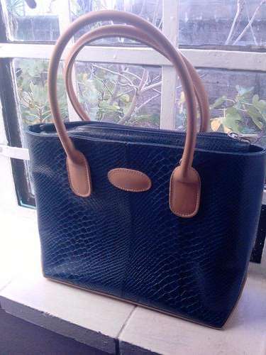 Phynes Paris Genuine Leather and Crocodile skin shopper