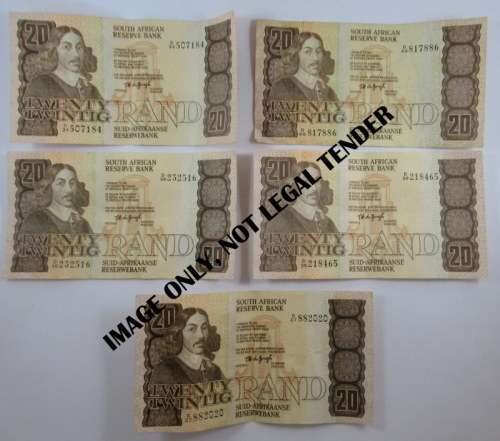 South Africa, 5, Twenty Rand notes, D Series