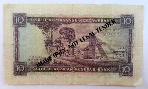 South Africa, Ten Pound Note, 19-11-1958 D Series