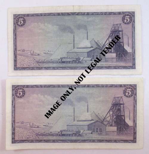South Africa, 2 Five Rand notes, F Series, Good Condition