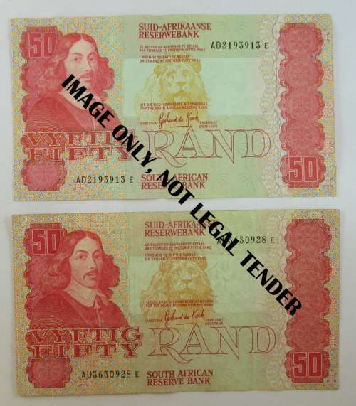 South Africa, 2, Fifty Rand Notes