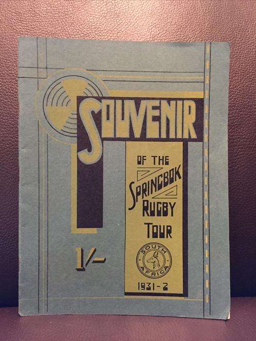 Scarce Souvenir of the 1931 Springbok rugby tour