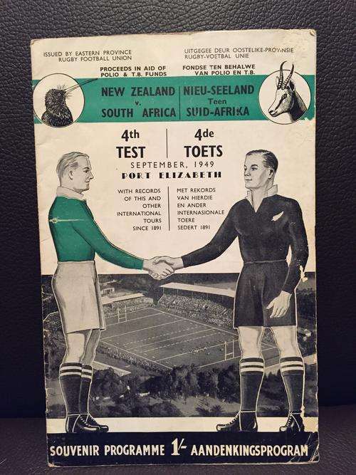 South Africa vs New Zealand 4th Test 1949 Rugby Programme
