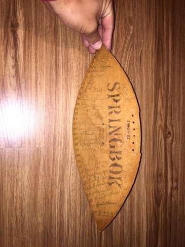 1960 springbok ball panel originally signed by 30 players of the tour