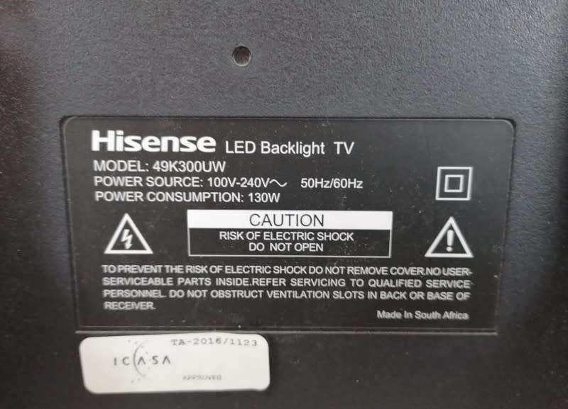 HiSense 49K300UW 49 inch LED Backlit Ultra High Definition VIDAA Smart T