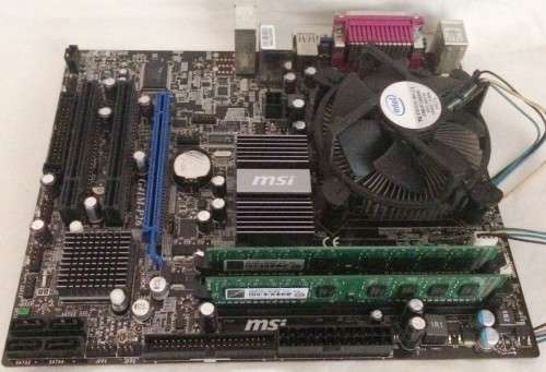 Msi G41M-P26 Motherboard Bundle Cpu 4GB Ram Including Backplate