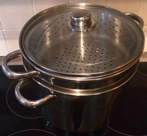 3 in 1 At Home Stainless Steel Multipurpose Stock Pot & Steamer with basket & lid Bargain!