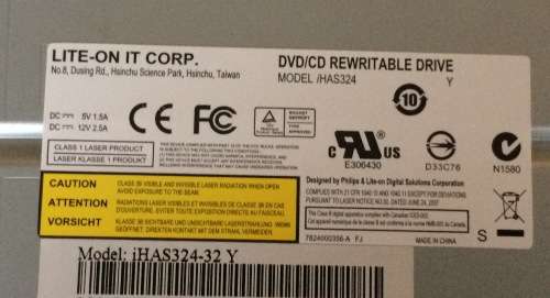 Liteon Sata DVD CD Writer Including Sata Cable